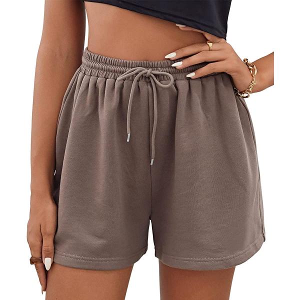 EFAN Womens Sweat Shorts Summer Casual Comfy High Waisted Lounge Shorts Drawstring Cotton Shorts with Pockets 2023