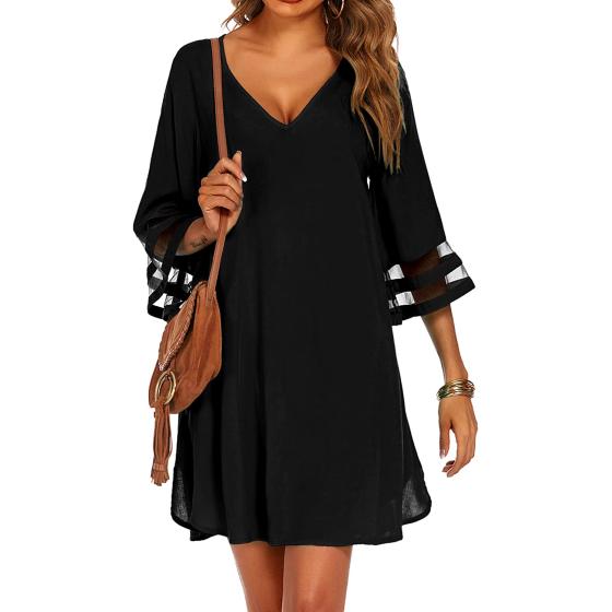 Ekouaer Women's Swim Cover Ups for Beach Swimwear, Summer Casual Loose Sun Dress
