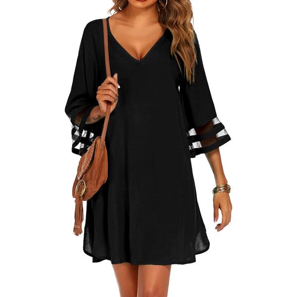 Ekouaer Women's Swim Cover Ups for Beach Swimwear, Summer Casual Loose Sun Dress