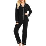 SWOMOG Womens Pajamas Set Long Sleeve Sleepwear Button Down Nightwear Soft Pj Lounge Sets