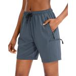 SANTINY Women's Hiking Cargo Shorts Quick Dry Lightweight Summer Shorts for Women Travel Athletic Golf with Zipper Pockets