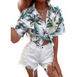 SweatyRocks Women's Short Sleeve Cute Print Button Down Shirt Tops