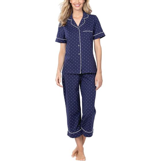 PajamaGram Cotton Pajamas For Women - Capri Pajamas For Women Set, 100% Cotton