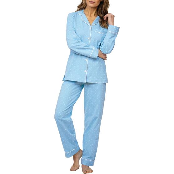 PajamaGram Pajama Set For Women - Pajamas Women Jersey Boyfriend, 100% Cotton