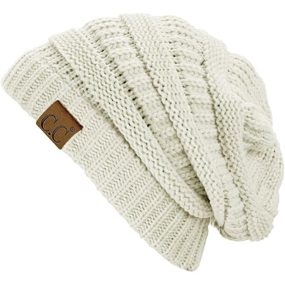 C.C Trendy Warm Chunky Soft Stretch Cable Knit Beanie Skully