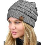 C.C Unisex Chunky Soft Stretch Cable Knit Warm Fuzzy Lined Skully Beanie