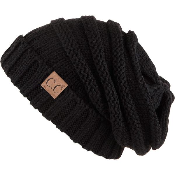 C.C Hatsandscarf Exclusives Unisex Beanie Oversized Slouchy Cable Knit Beanie (HAT-100)