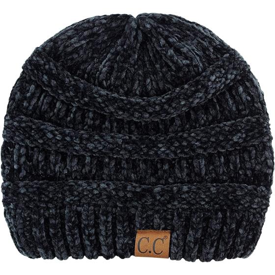 C.C Women's Chenille Soft Warm Thick Knit Beanie Cap Hat