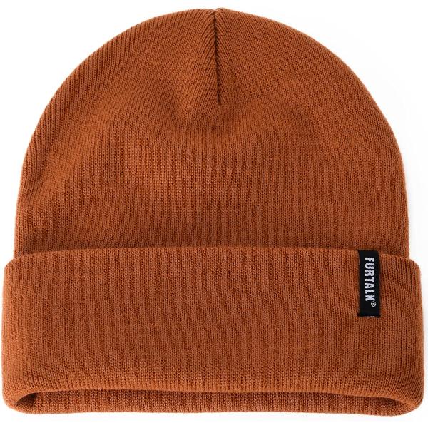 FURTALK Womens Knit Beanie Hat Acrylic Winter Hats for Women Men Soft Warm Unisex Cuffed Beanie