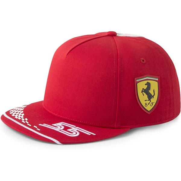 PUMA Scuderia Ferrari Carlos Sainz 55 Adjustable Snapback Hat Red