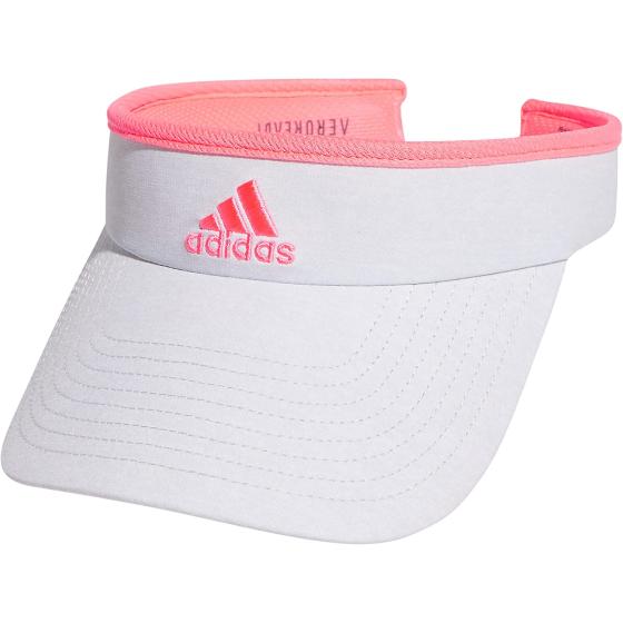 adidas womens Match visors headwear, Jersey Hats White/Acid Red, One Size US