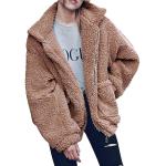 PRETTYGARDEN Women's 2023 Fashion Winter Coat Long Sleeve Lapel Zip Up Faux Shearling Shaggy Oversized Shacket Jacket