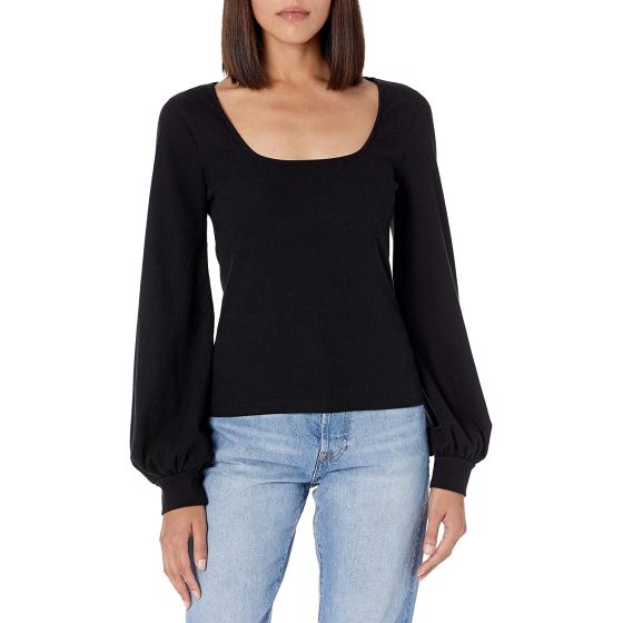The Drop Women's @lucyswhims Square-Neck Balloon-Sleeve Top