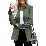 Dokotoo Women's Oversized Denim Jacket Casual Long Boyfriend Distresse Jean Jacket Autumn Spring