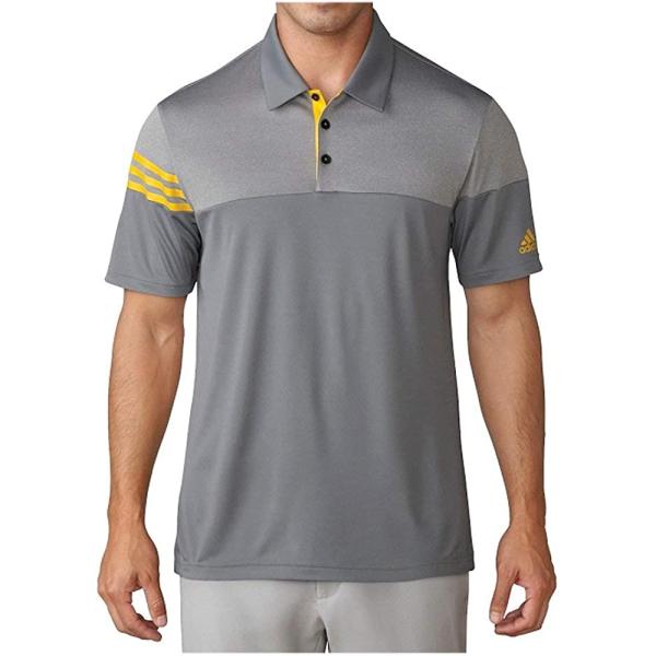 adidas Golf Men's 3-Stripes Heather Block Polo
