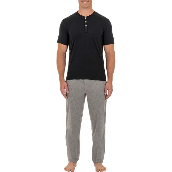 Fruit of the Loom Men's 2-Piece Jersey Knit Pajama Set