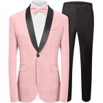 MAGE MALE Men's 2 Piece Suit Peaked Lapel One Button Tuxedo Slim Fit Velvet Blazer Party Dinner Jacket & Pants