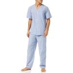 Fruit of the Loom Men's Broadcloth Short Sleeve Top and Long Pants Pajama Set