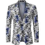 MAGE MALE Men's Two Button Dress Party Floral Suit Jacket Notched Lapel Slim Fit Stylish Blazer