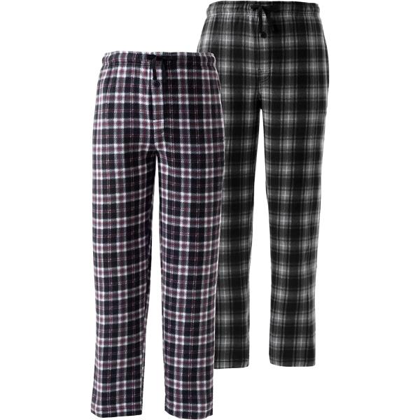 Fruit of the Loom Men's 2-Pack Fleece Pajama Pant