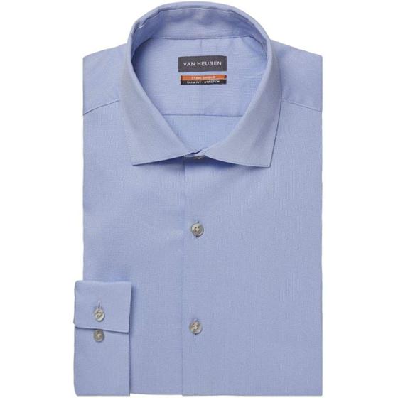 Van Heusen Men's Dress Shirt Slim Fit Stain Shield Stretch