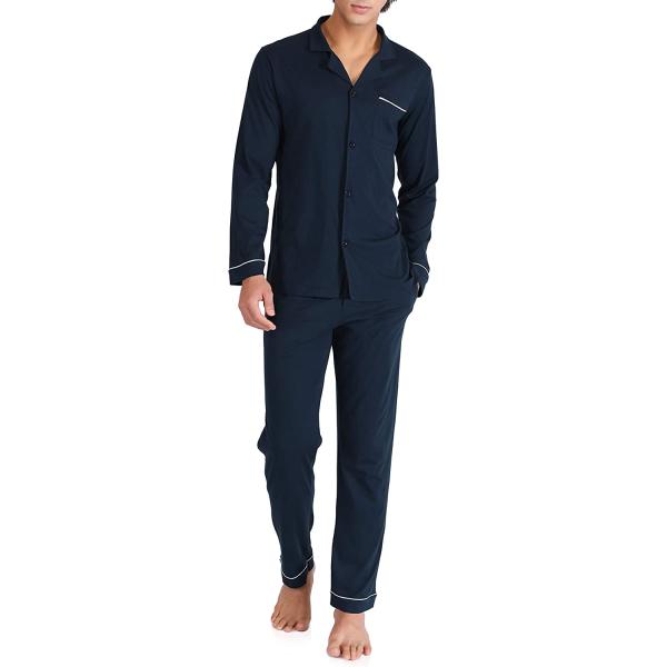 DAVID ARCHY Men's Cotton Sleepwear Button-Down Pajamas Set