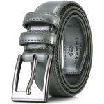 Marino’s Men Genuine Leather Dress Belt with Single Prong Buckle - Charcoal - 40 (Waist: 38)