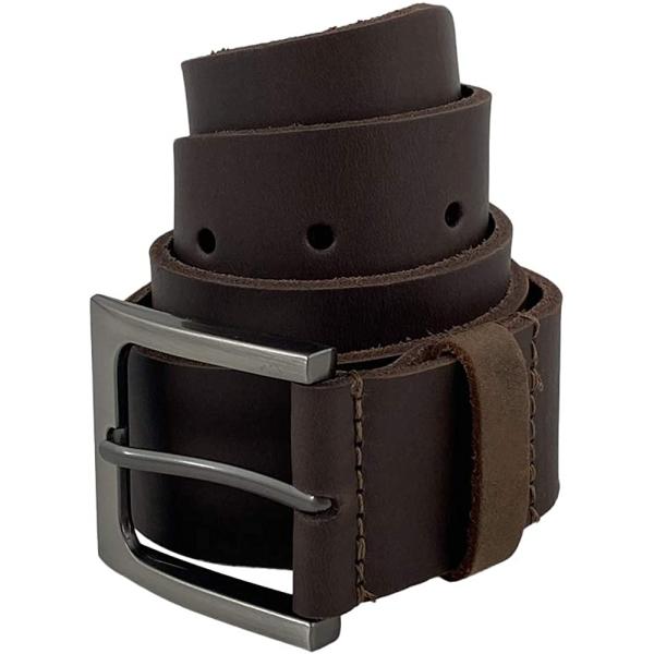 Hide & Drink, Men's Rustic Thick Leather Belt Handmade :: Bourbon Brown