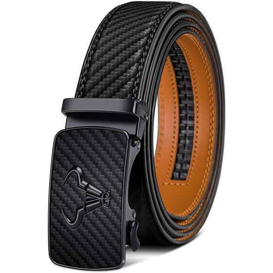 BULLIANT Men's Belt, Brand Ratchet Belt Of Genuine Leather For Men Dress,Size Customized