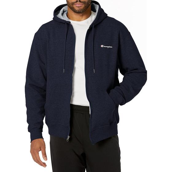 Champion Men's Powerblend Full Zip Hoodie, Men’s Hooded Jacket,Men’s Zip Up Jacket,Men’s Hoodie