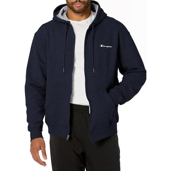 Champion Men's Powerblend Full Zip Hoodie, Men’s Hooded Jacket,Men’s Zip Up Jacket,Men’s Hoodie
