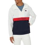 Tommy Hilfiger Men's Retro Lightweight Taslan Hooded Popover Water Resistant Windbreaker Jacket