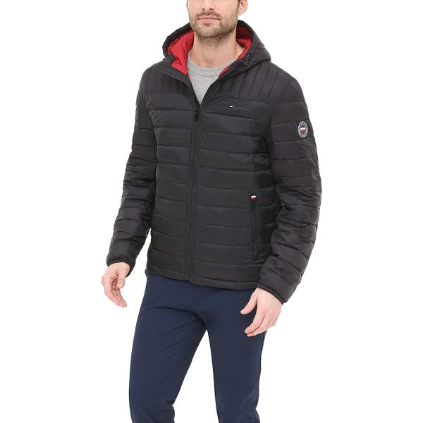 Tommy Hilfiger Men's Water Resistant Ultra Loft Filled Hooded Puffer Jacket