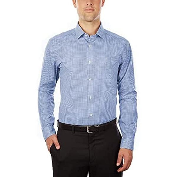 Calvin Klein Men's Dress Shirt Slim Fit Non Iron Gingham