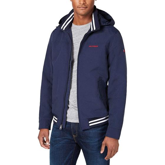 Tommy Hilfiger Men's Lightweight Waterproof Regatta Bomber Jacket