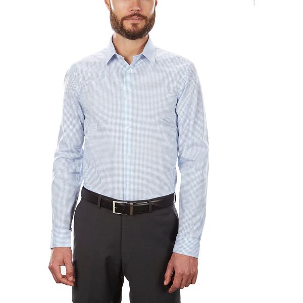 Calvin Klein Men's Dress Shirt Non Iron Stretch Slim Fit Check