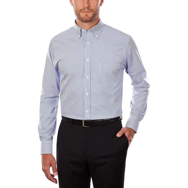 Van Heusen Men's Dress Shirt Regular Fit Pinpoint Stripe
