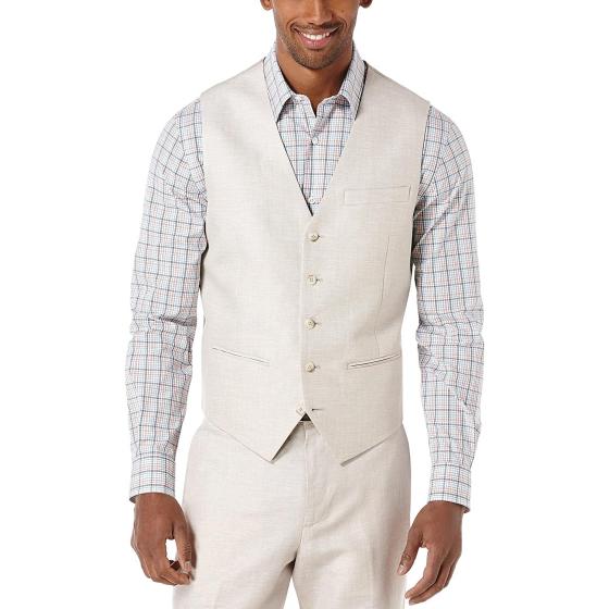 Perry Ellis Men's Linen Suit Vest