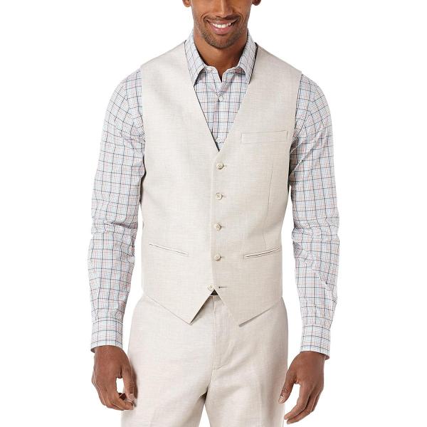 Perry Ellis Men's Linen Suit Vest