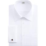 J.Ver Men's French Cuff Dress Shirts Regular Fit Long Sleeve Spead Collar Metal Cufflink