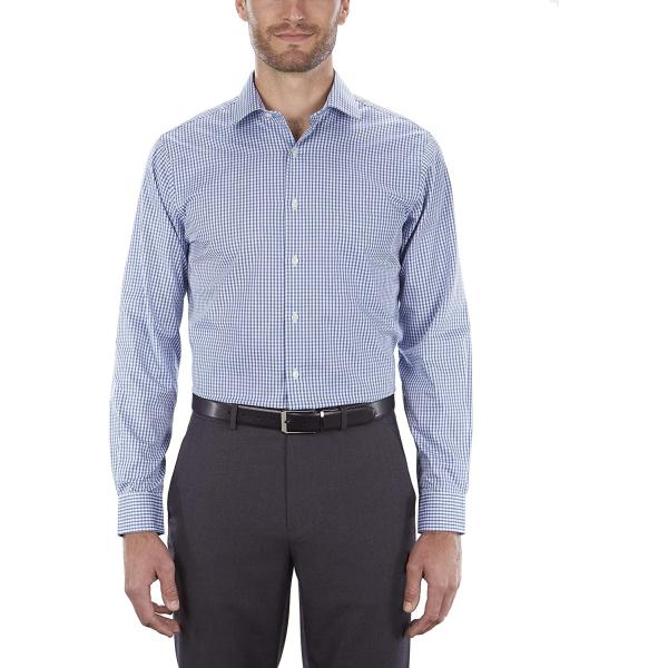 Van Heusen Men's Dress Shirt Regular Fit Flex Collar Check