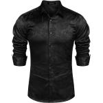 COOFANDY Mens Floral Rose Printed Long Sleeve Dress Shirts Prom Wedding Party Button Down Shirts
