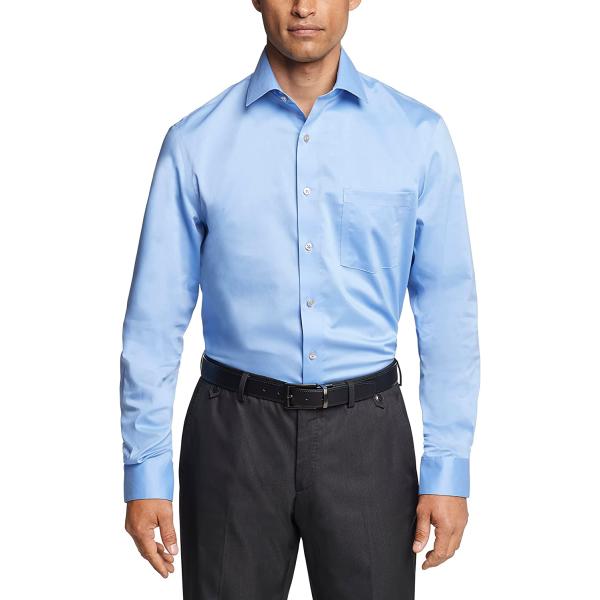 Van Heusen Men's Dress Shirt Regular Fit Ultra Wrinkle Free Flex Collar Stretch