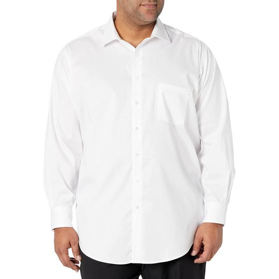 Van Heusen Men's Big Fit Dress Shirt Ultra Wrinkle Free Flex Collar Stretch (Big and Tall)