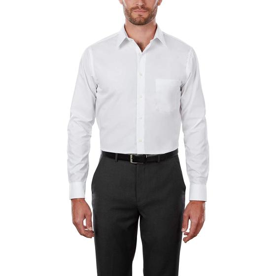 Van Heusen Men's Tall Fit Dress Shirts Poplin
