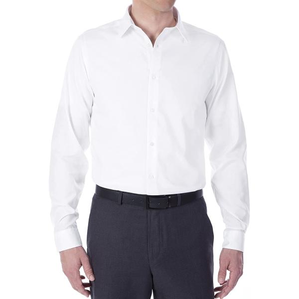 Calvin Klein Men's Dress Shirt Slim Fit Non-iron Herringbone