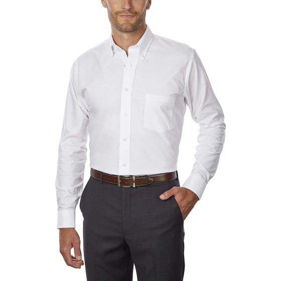 Van Heusen Men's Dress Shirt Regular Fit Oxford Solid