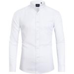 J.Ver Mens Banded Collar Dress Shirts Long Sleeve Button Down Mandarin Collar Shirt Solid Stretch Shirt with Pocket