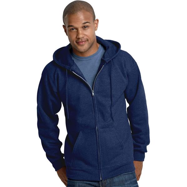 Hanes Men's Ultimate Cotton Heavyweight Full Zip Hoodie_Navy_M