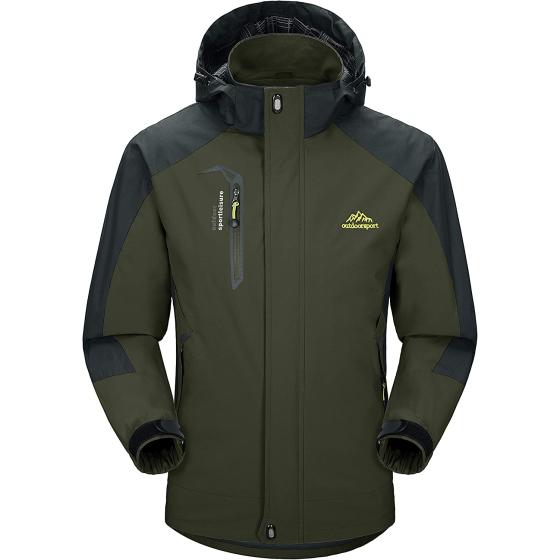 MAGCOMSEN Men's Windproof Jacket Water-Resistant Lightweight Running Jacket Hooded Raincoat Windbreaker